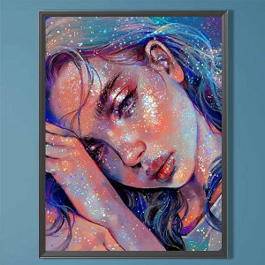 中級 フル ダイヤモンドアート キット ビーズ刺繍 女の子 キラキラ ラメ エフェクト モザイクアート リハビリ 趣味 絵画 カラービーズ