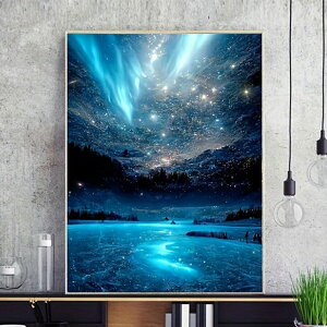 中級 フル ダイヤモンドアート キット ビーズ刺繍 銀河 星空 夜景 オーロラ 森 モザイクアート リハビリ 趣味 絵画 カラービーズ