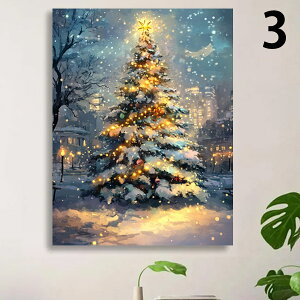 中級 フル ダイヤモンドアート キット ビーズ刺繍 クリスマス 雪だるま ツリー 水彩画風 モザイクアート リハビリ 趣味 絵画 カラービーズ