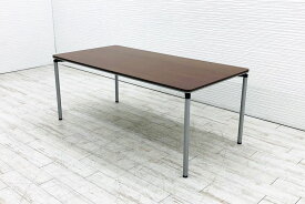 コクヨ ミーティングテーブル 中古 小型会議テーブル 中古オフィス家具 ブラウン 1800/900/720