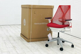 【未開封未使用品】 ハーマンミラー セイルチェア ミドルバック 中古 Herman Miller 中古オフィス家具 フルアジャスタブルアーム ランバーサポート レッド