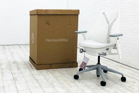 【未開封未使用品】 ハーマンミラー セイルチェア ミドルバック 中古 Herman Miller SAYL Chair 中古オフィス家具 フルアジャスタブルアーム 可動肘 グレー