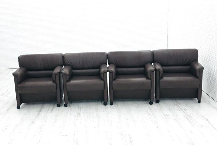 楽天市場】オカムラ 応接ソファー 【4脚セット】 中古ソファー 中古  