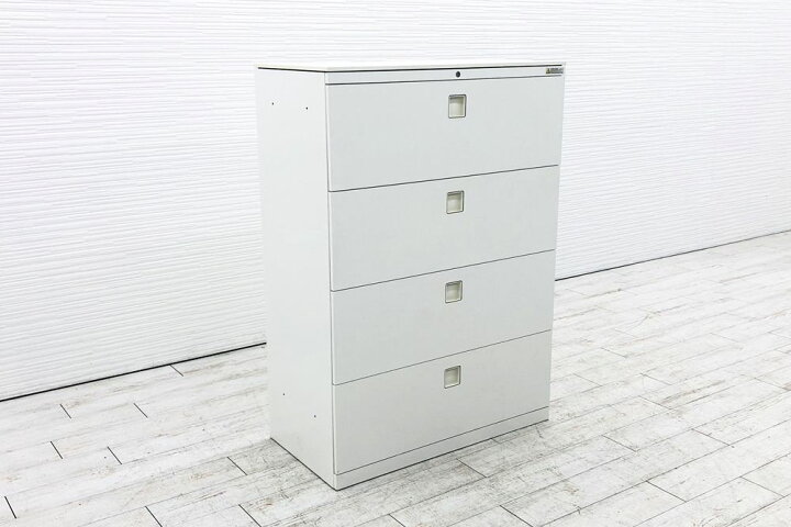 楽天市場】オカムラ レクトライン 4段ラテラル書庫 スチール 中古 