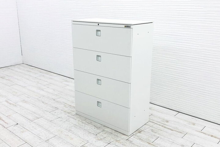 楽天市場】オカムラ レクトライン 4段ラテラル書庫 スチール 中古 