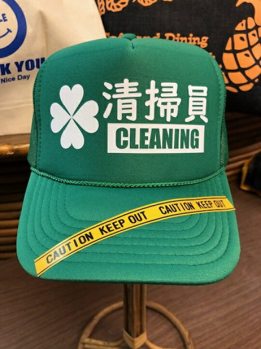 楽天市場 清掃員 メッシュキャップ グリーン 緑 缶バッジ付き Pacific Sign