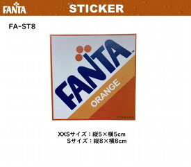 ファンタ FANTA ステッカー Sサイズ シール デカール 屋外 屋内 耐光 耐水 昭和 レトロ なつかしい FA-ST8 メール便対応