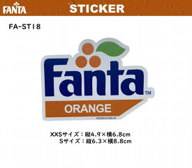 ファンタ FANTA ステッカー Sサイズ シール デカール 屋外 屋内 耐光 耐水 昭和 レトロ なつかしい FA-ST18 メール便対応