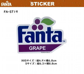 ファンタ FANTA ステッカー Sサイズ シール デカール 屋外 屋内 耐光 耐水 昭和 レトロ なつかしい FA-ST19 メール便対応