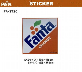 ファンタ FANTA ステッカー Sサイズ シール デカール 屋外 屋内 耐光 耐水 昭和 レトロ なつかしい FA-ST20 メール便対応