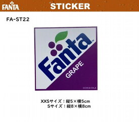 ファンタ FANTA ステッカー Sサイズ シール デカール 屋外 屋内 耐光 耐水 昭和 レトロ なつかしい FA-ST22 メール便対応