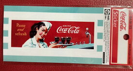 コカ・コーラ coca cola コカコーラ ステッカー シール デカール XSサイズ 1950年代 耐光シール 耐水シール 耐光ステッカー 耐水ステッカー 耐水 耐光 車 バイク 文具 カスタム DIY 小さいサイズ レトロ ロゴ メール便対応可 BA38xs