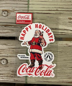 コカ・コーラ coca cola コカコーラ ステッカー シール デカール Sサイズ 耐光シール 耐水シール 耐光ステッカー 耐水ステッカー 車 バイク 文具 カスタム DIY レトロ メール便 BA115 サンタクロー