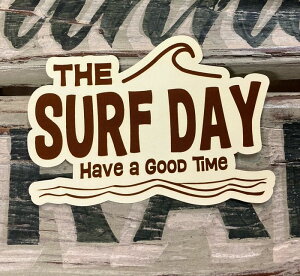 オンザビーチ サーフステッカー サーフィングッズ サーフグッズ SURF カスタム 波乗り 耐光 耐水 屋外使用可 カスタムステッカー DIY 車 バイク ストリート カルチャー SURF DAY メール便 PC-S46