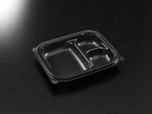 【ケース販売】介護・福祉・給食 再加熱機器対応容器 CTカインド20-16 3S BK 身 (1ケース/800枚入)4945965041940