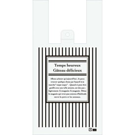 【バラ販売】レジ袋　M　ストライプ　クリア（1袋/100枚入)