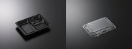 【各900枚 本体・蓋セット】CTガチ弁L IK23-17E2 BK（本体・蓋） 中央化学 使い捨て 弁当容器 （送料 無…