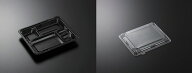 【各800枚 本体・蓋セット】CTガチ弁L IK24-20A BK（本体・蓋） 中央化学 使い捨て 弁当容器 （送料 無料…
