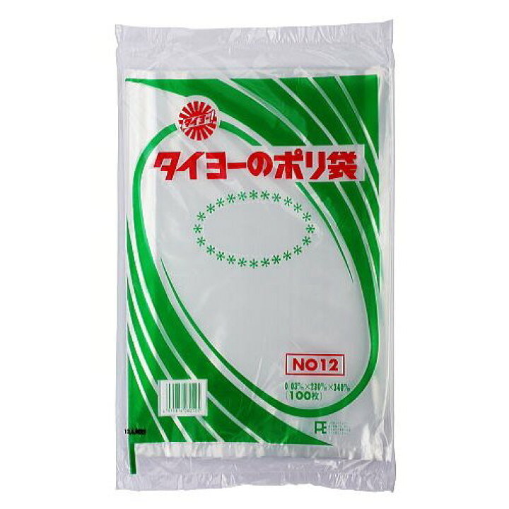 楽天市場】タイヨーのポリ袋 0.03mm No.12 （100枚入） : ぱっけーじ屋さん