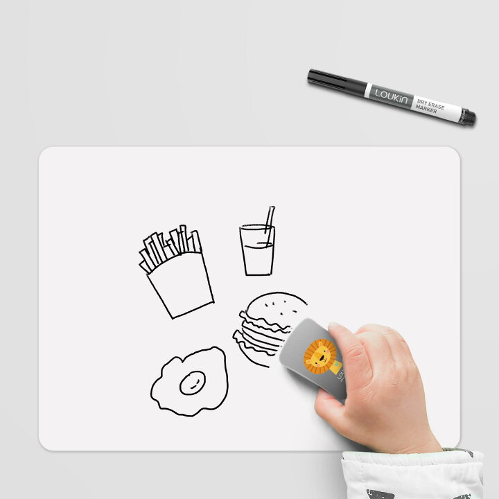 Loukin ホワイトボードイレーザー ミニサイズ 磁気 子供用 かわいい ミニホワイトボード消しゴム