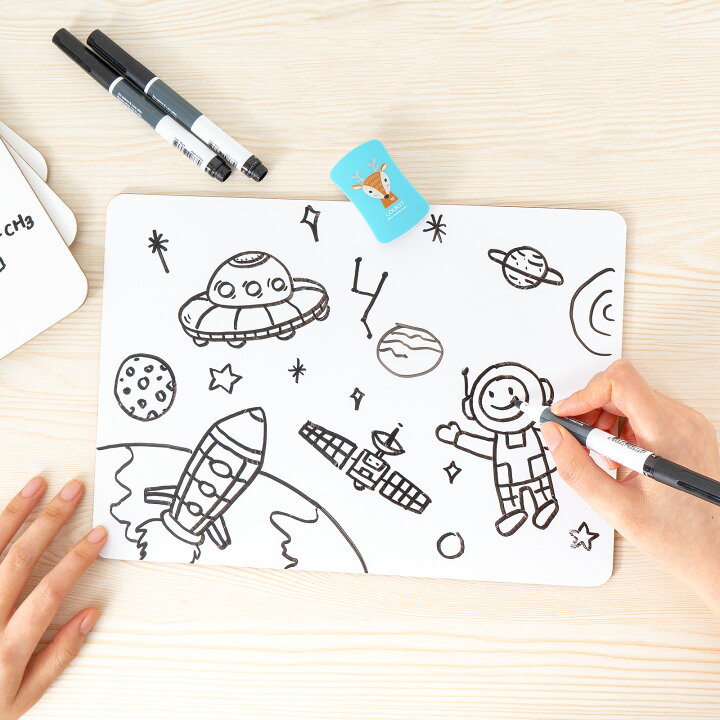 Loukin ホワイトボードイレーザー ミニサイズ 磁気 子供用 ミニホワイトボード消しゴム かわいい