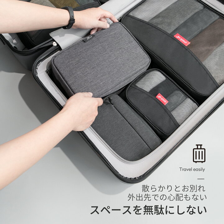 楽天市場】pack all メイクポーチ フック付き 撥水 乾湿分離 シンプル  