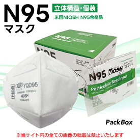【期間限定セール！】湘南ワイパーサプライ YQD95 N95マスク 折り畳み式 個包装 600枚入（25枚×24箱）フリー 白 ホワイトオーバーヘッド 防曇 平ゴム 使い捨て 立体 男女兼用 SWS 送料無料