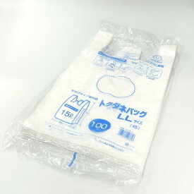 【ケース：1000枚入】トクダネバッグ LL (45) - 0.02×450(300)×540mm - 乳白 リュウグウ レジ袋 持ち帰り袋 お弁当 お惣菜 テイクアウト HDPE