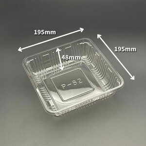 y100zt[cP[X P-82 100 (195×195×48mm) - 195×195×48mm -  ʕ  A-PET Y_ ʓX   Ԃǂ  ݂