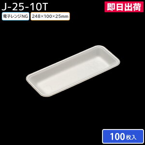 【即日出荷】発泡トレー トレー容器 使い捨て容器 業務用 食品容器 テイクアウト J-25-10T(S)100枚 リスパック