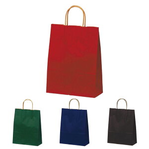【手提紙袋】T-X(赤/紺/緑/カカオ)未晒 1ケース 200枚入 巾260×マチ110×丈330mm 手提袋 紙袋 母の日 クリスマス 誕生日 ベルベ