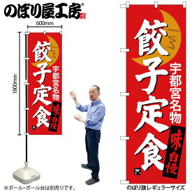 【ネコポス3枚まで】のぼり のぼり旗 SNB-3935 餃子定食 宇都宮名物 W60×H180cm 1枚 中華 三方三巻 販促 商売繁盛【受注生産品】