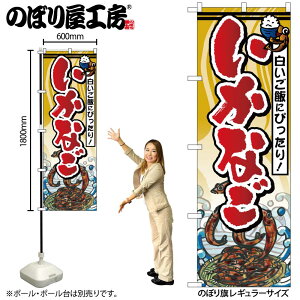 【メール便は3枚まで】のぼり のぼり旗 SNB-1573 いかなご W60×H180cm 1枚 海鮮 三方三巻 販促 商売繁盛【受注生産品】