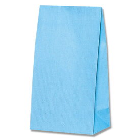 【マチ付紙袋】HEIKO ファンシーバッグ K4 白筋無地 ブルー（50枚入）130×80×235mm シモジマ