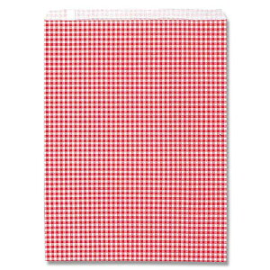 【柄付平袋】HEIKO Rタイプ柄小袋 R-10 ギンガムミニ 赤(200枚入)250×330mm シモジマ