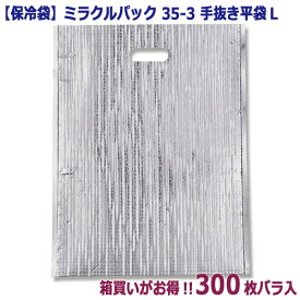 楽天スーパーセール対象商品【夏祭り 縁日 屋台】【保冷袋】ミラクルパック 35-3 手抜き平袋L（300枚入）【箱買いがお得!!】 280×375mm