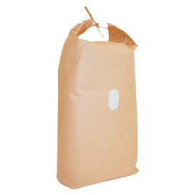【お米用紙袋】米袋10kg用 舟底タイプ無地 窓付き・バンド付 （100枚入） 340×70×550mm