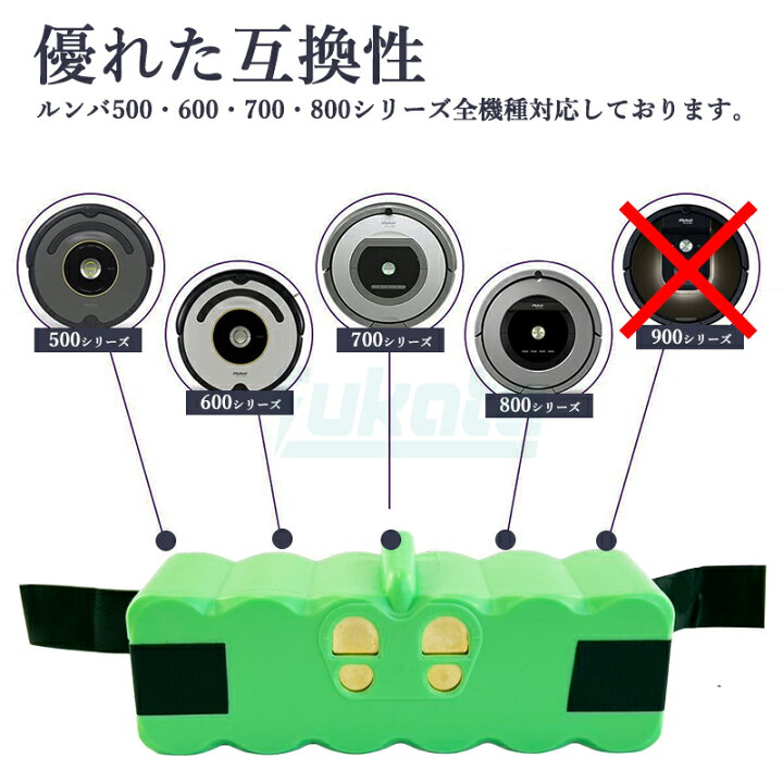 楽天市場】【即納】【最大1年半保証つき】Roomba ルンバ バッテリー 