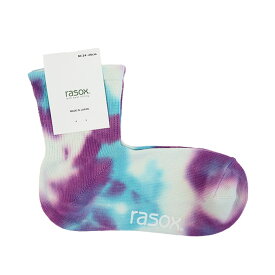 ソックス 正規取扱店 日本製 rasox ソックス まとめ買い L字型 CA241LC01 タイダイ・ミッド 靴下 くつ下 直角 レディース メンズ