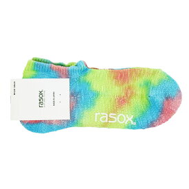 ラソックス 正規取扱店 日本製 rasox CA091SN24 タイダイ・スニーカー　ソックス まとめ買い L字型 靴下 くつ下 直角 レディース メンズ 女性 男性　くつした