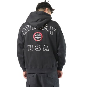 y|Cg10{z AVIREX K戵X 6123467-783-4931002 ArbNX ABbNX  Y gbvX  ~^[  VARSITY LOGO SWEAT ZIP UP PARKA o[VeB S XEFbg Wbv A