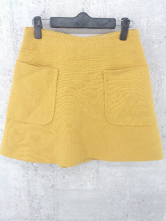 楽天市場】◇ CARVEN カルヴェン ミニ 台形 スカート 36 イエロー系  