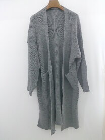 ◇ NANING9 ナンニング 韓国 長袖 ニット カーディガン サイズF グレー系 レディース E 【中古】
