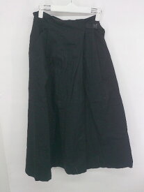 ◇ niko and … ニコアンド シンプル 無地 バックゴム ロング フレア スカート サイズM ブラック レディース P 【中古】