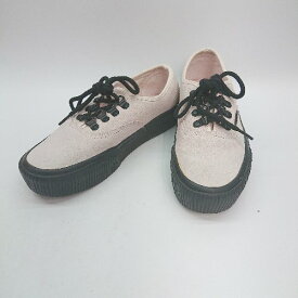 ◇ VANS 厚底ソール 721454 レースアップ ラウンドトゥ スニーカー サイズ23 アイボリー レディース E 【中古】