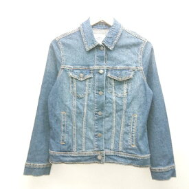 ◇ OLDNAVY オールドネイビー デニム生地 フロントボタン ショート丈 無地 長袖 ジャケット サイズM ブルー レディース E 【中古】