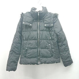 ◇ OLD NAVY ファー ジップアップ カジュアル ワントーン 長袖 ダウンジャケット サイズS ブラック レディース E 【中古】