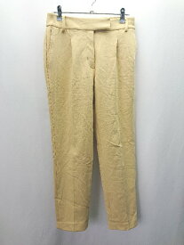 ◇ PLST プラステ タック入り 通勤服 きれいめ OL テーパードパンツ サイズM マスタード レディース E 【中古】