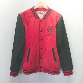 ◇ franklin&marshall フランクリンマーシャル ジャンク品 カジュアル 長袖 スタジャン サイズM レッド メンズ E 【中古】