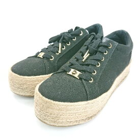 ◇ MICHAEL MICHAEL KORS LIBBY SNEAKER 厚底 シンプル スニーカー サイズ8M ブラック レディース E 【中古】